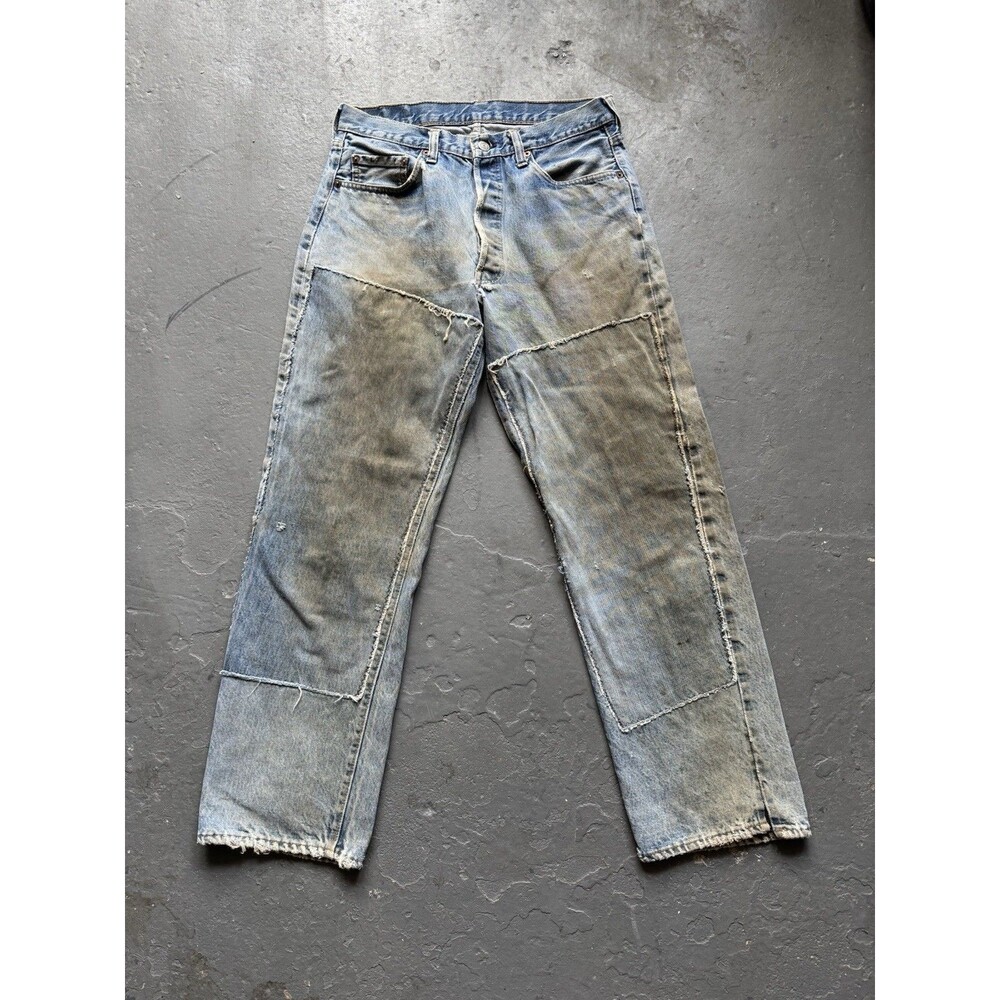 Vintage 70s Levi’s Redline Small e Repaired Dirt wash 501 Denim Jeans 30x28
